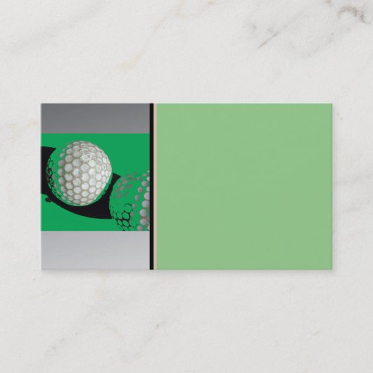 groene visitekaartje sjabloon golfbal foto (Voorkant)