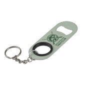 Groene visser Pool en vis gepersonaliseerd Mini Flessenopener (Voorkant Gekanteld)