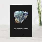 Groene Vivianite Crystal Tekst toevoegen Kaart (Achterkant)