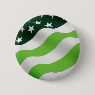 Groene vlag (ecologie) ronde button 5,7 cm