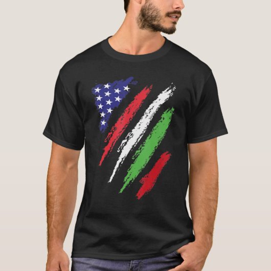 Groene vlag van Bulgarije, VS patriot erfgoed T-shirt (Voorkant)