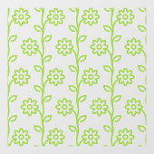 Groene vlakke bloem tuin patroon raamsticker (Vel)