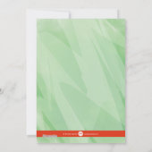 Groene Vlakke Waterverven Feestdagenkaart (Achterkant)