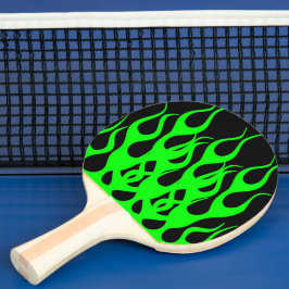 Groene Vlam Grafisch Tafeltennisbatje