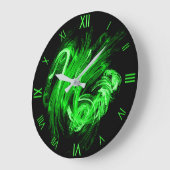 Groene Vlam met Klok van de Muur van de Cijfers (Hoek)