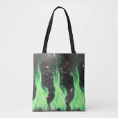 Groene vlam tote bag (Voorkant)