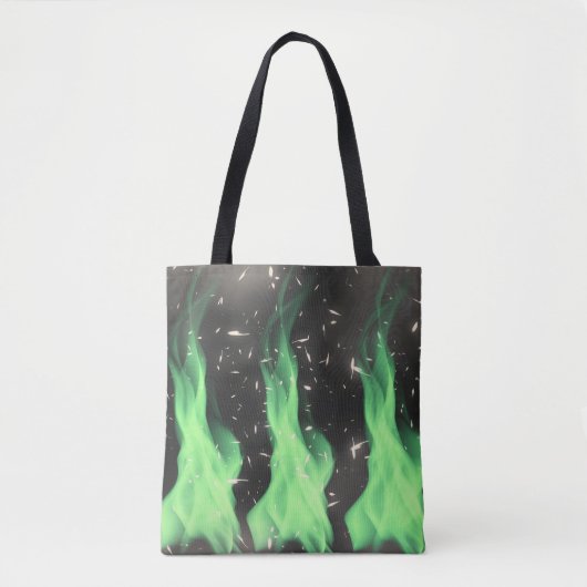 Groene vlam tote bag (Voorkant)