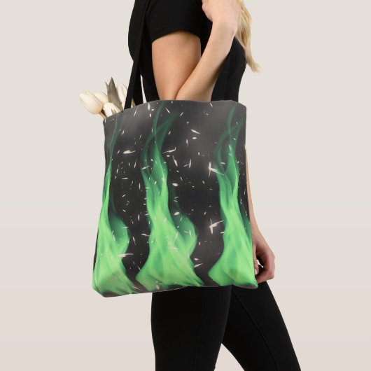 Groene vlam tote bag (Dichtbij)
