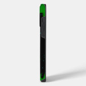 Groene vlammen in de sterrenhemel iPhone hoesje (Linkerkant)