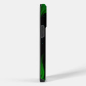 Groene vlammen in de sterrenlichte hemel iPhone hoesje (Rechterkant)