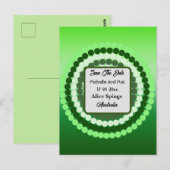Groene vlekken Bewaar de datum, Briefkaart (Voorkant / Achterkant)