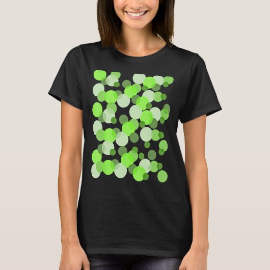 Groene vlekken Polka dot T-shirt (Voorkant)