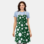 Groene Vlekken Schort (Gedragen)