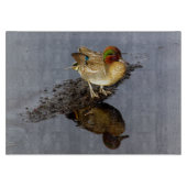 Groene vleugel Blauwgroen eend snijplank (Voorkant)