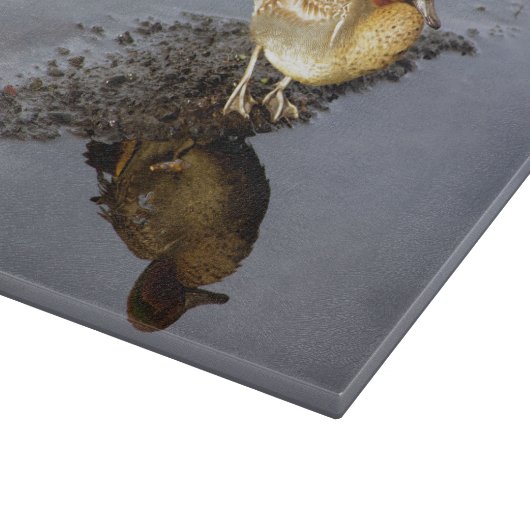 Groene vleugel Blauwgroen eend snijplank (Hoek)