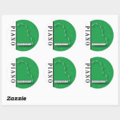 Groene vleugelpiano Stickers (Vel)