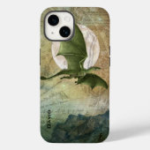 Groene vliegdraak gepersonaliseerd Case-Mate iPhone case (Achterkant)