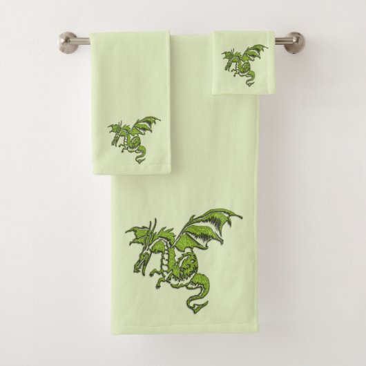 Groene Vliegende Draak Bad Handdoek (Insitu)