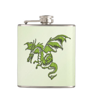 Groene Vliegende Draak Heupfles