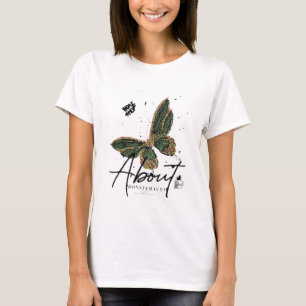 “Groene Vliegt” “Botanische Vlinder” “Smaragd Wh T-shirt