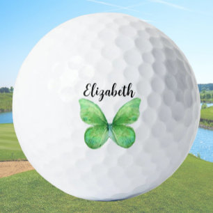 groene vlinder aangepaste naam dames golfballen