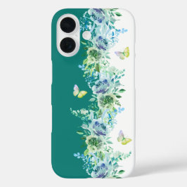 Groene Vlinder Bloemige Hoes voor Telefoon