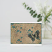  groene vlinder briefkaart (Staand voorkant)