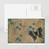  groene vlinder briefkaart (Voorkant / Achterkant)