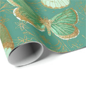  groene vlinder cadeaupapier (Rol Hoek)