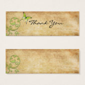  groene vlinder dank u nota mini visitekaartjes (Voorkant /achterkant)