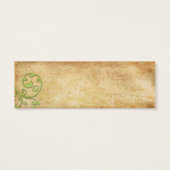  groene vlinder dank u nota mini visitekaartjes (Achterkant)