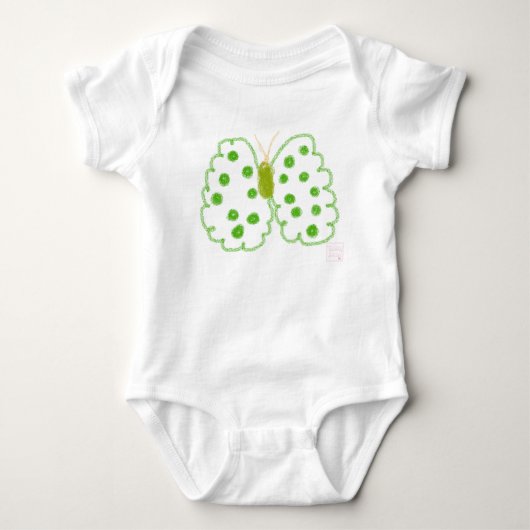 Groene vlinder door BabyLaia Romper (Voorkant)