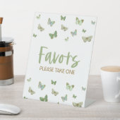 Groene Vlinder Feest Favorieten Tafel Bord Reclamebord Met Voetstuk (Insitu)