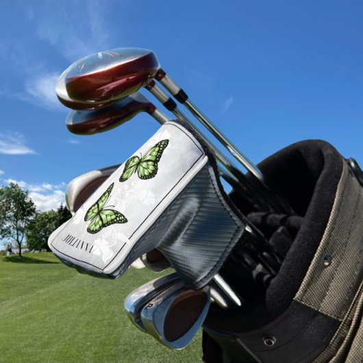 Groene vlinder Floral Golf Head Hoesje Golfheadcover