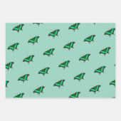 Groene Vlinder Inpakpapier Vel (Voorkant 3)