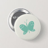 Groene Vlinder Knop Ronde Button 5,7 Cm (Voorkant /achterkant)