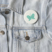 Groene Vlinder Knop Ronde Button 5,7 Cm (In situ)