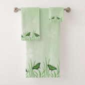 Groene vlinder lichtgroen - romantisch bad handdoek (Insitu)