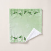 Groene vlinder lichtgroen - romantisch bad handdoek (Wasdoekje)