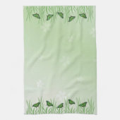 Groene vlinder lichtgroen - romantisch theedoek (Verticaal)