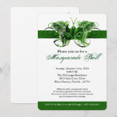 Groene Vlinder Maskerade Masker Kostuum Halloween Kaart (Voorkant / Achterkant)