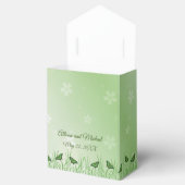 Groene vlinder met lichtgroen - bruiloft bedankdoosjes (Geopend)