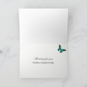 Groene vlinder op chic vintage collage bedankt (Binnen)