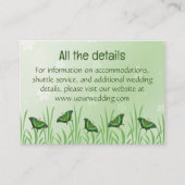 Groene vlinder op lichtgroen - informatiekaartje (Voorkant)