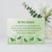 Groene vlinder op lichtgroen - informatiekaartje (Staand voorkant)