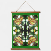 Groene vlinder Posing Abstract Hangend Wandkleed (Voorkant)
