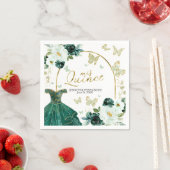 Groene Vlinder Quinceanera Servetten Bloemen (Insitu)