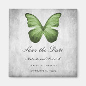 Groene Vlinder Save the Date-magneet Magneet (Voorkant)