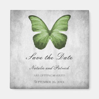 Groene Vlinder Save the Date-magneet Magneet