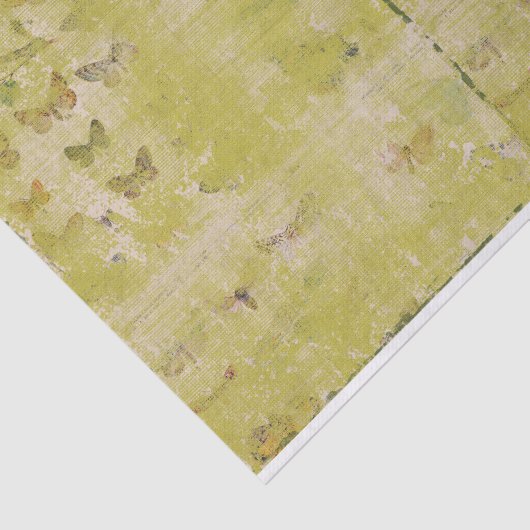 groene vlinder Shabby Chic Decoupage Tissuepapier (Detail)